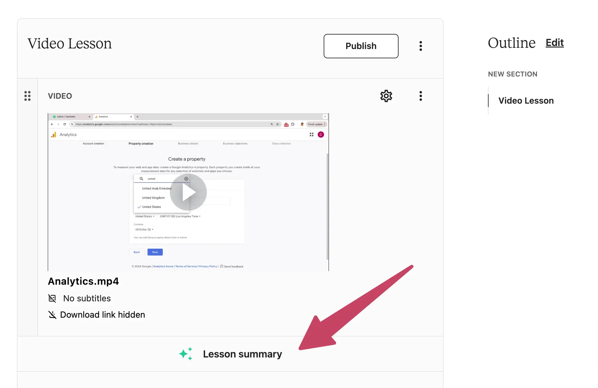 Teachable AI Video Summary Generator